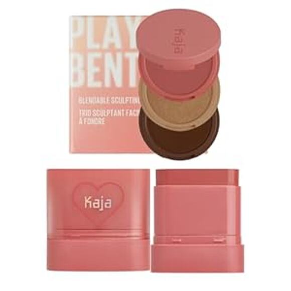 NWT KAJA Play Bento Mochamallow Palette Blush Highlighter Bronzer Trio New - Picture 2 of 3